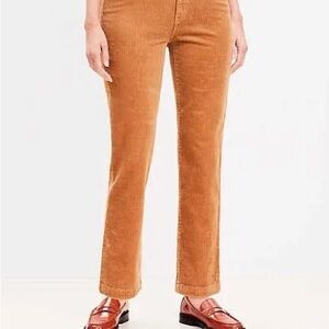 NWT LOFT Women's Corduroy The Straight Crop pant size 4